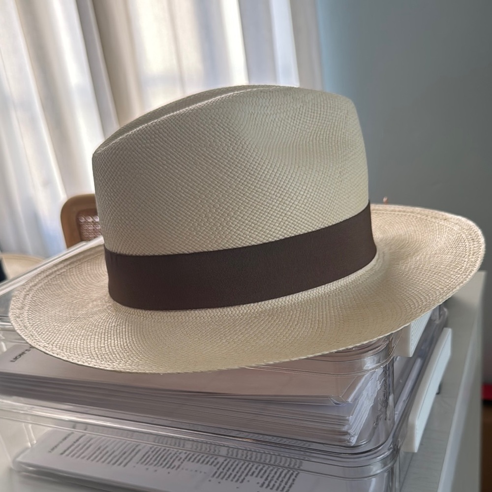 Panama Hat with Brown Band